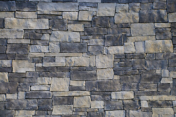 Image showing Monochromatic masonry wall