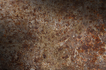 Image showing Corroded and rusty surface lit diagonally