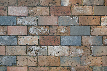 Image showing Multi-colored brick work texture
