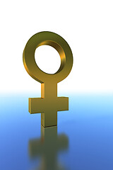 Image showing Gold Female Symbol