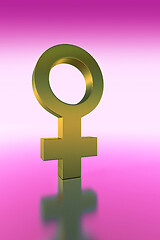 Image showing Gold Female Symbol