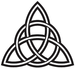 Image showing Black Celtic Trinity Knot isolated against white
