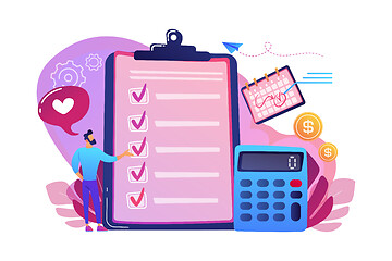 Image showing Budget planning concept vector illustration.