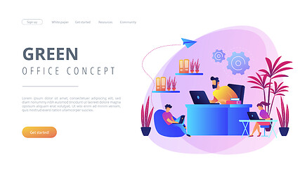 Image showing Biophilic design in workspace concept landing page.