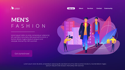 Image showing Men style and fashion concept landing page.