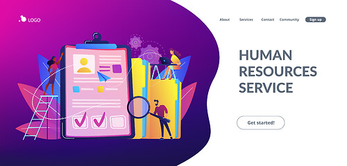 Image showing Recruitment agency concept landing page.