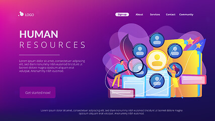 Image showing Human resources concept landing page.