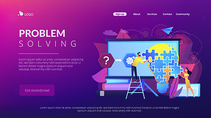 Image showing Problem solvingconcept landing page.