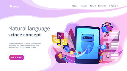 Image showing Natural language processing concept landing page.