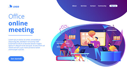 Image showing Digital presentation concept landing page.