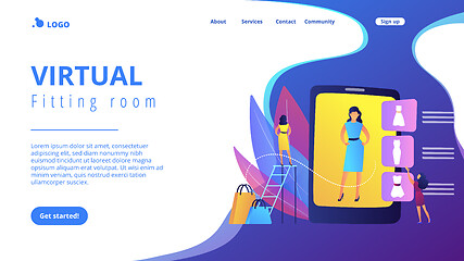 Image showing Virtual fitting room concept landing page.