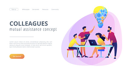 Image showing Collaboration concept landing page.