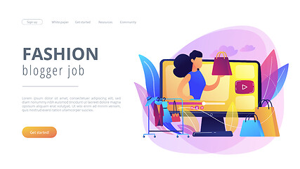 Image showing Fashion blog concept landing page.