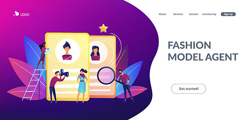 Image showing Modeling agency concept landing page.