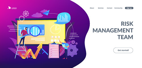 Image showing Risk managementconcept landing page.