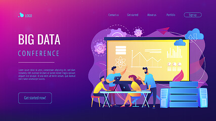 Image showing Big data conferenceconcept landing page.