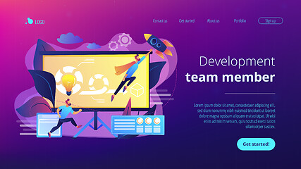 Image showing Agile project managementconcept landing page.