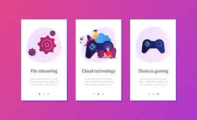 Image showing Cloud gaming app interface template.