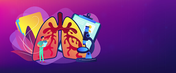 Image showing Obstructive pulmonary disease concept banner header.
