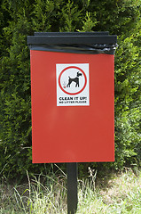 Image showing Dog wast bin