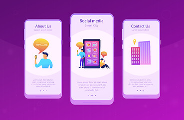 Image showing Social media and news tips app interface template.