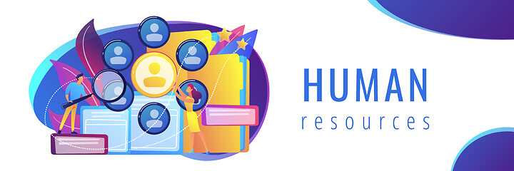 Image showing Human resources concept banner header.