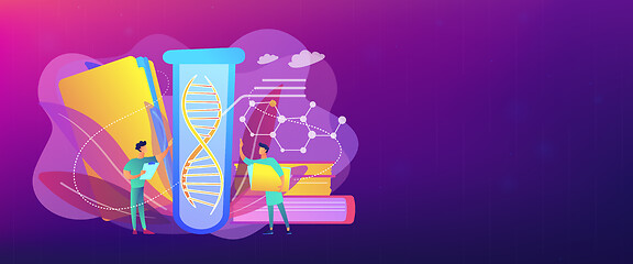 Image showing Genetic testing concept banner header.