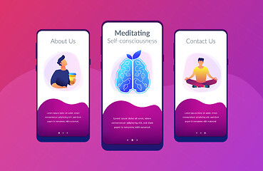 Image showing Calmness and releasing stress concept app interface template.