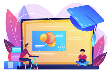 Image showing Online education platform concept vector illustration.