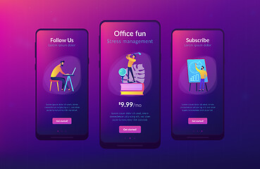 Image showing Office fun app interface template.