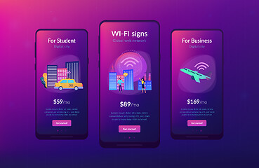 Image showing Global internet of things smart city app interface template