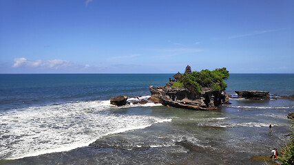 Image showing Tanah Lot water temple in Bali island, Indonesia