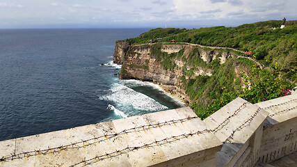 Image showing Cliff at Uluwatu Temple or Pura Luhur Uluwatu