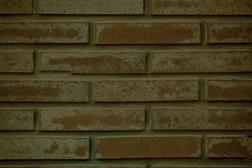 Image showing Clay brick wall background texture