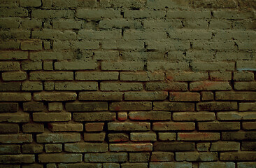 Image showing Old weathered clay brick background texture