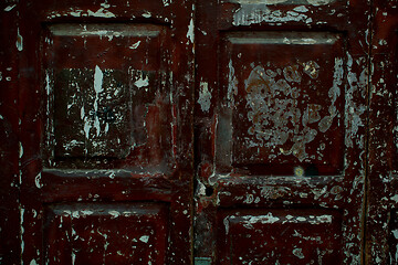 Image showing Background texture of an old wooden door