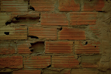 Image showing Background texture of old grunge broken bricks