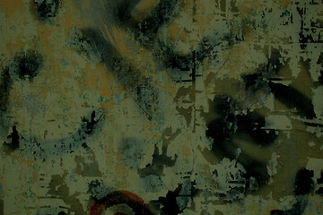 Image showing Grungy dingy old wall background texture