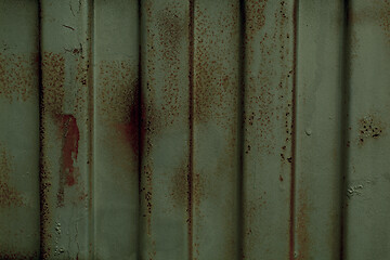 Image showing Rusty decorative metal panel in a full frame view