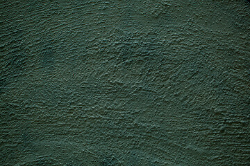 Image showing Rough plaster painted dull green wall texture