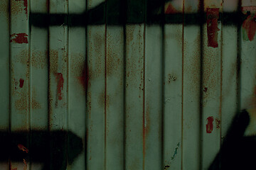 Image showing Grungy old rusty metal panel background texture