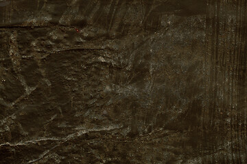 Image showing Old rough cast painted concrete wall texture