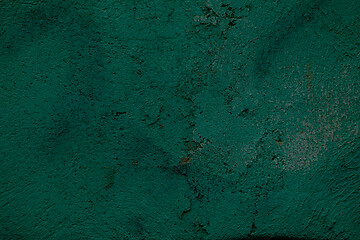 Image showing Grunge cracked forest green wall background