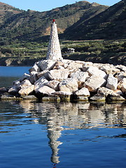 Image showing Port reflections. Pomos. Cyprus