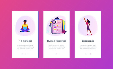 Image showing Job interview app interface template.