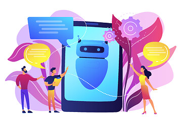 Image showing Chatbot AI concept vector illustration.