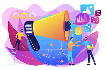 Image showing Macromarketing concept vector illustration.