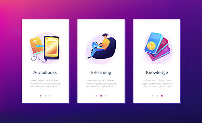 Image showing Ebook app interface template.