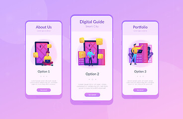 Image showing Smart city and digital city guide app interface template.