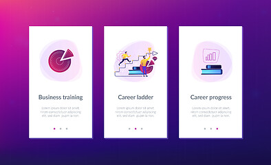 Image showing Business coaching app interface template.